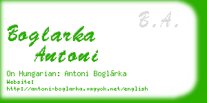 boglarka antoni business card